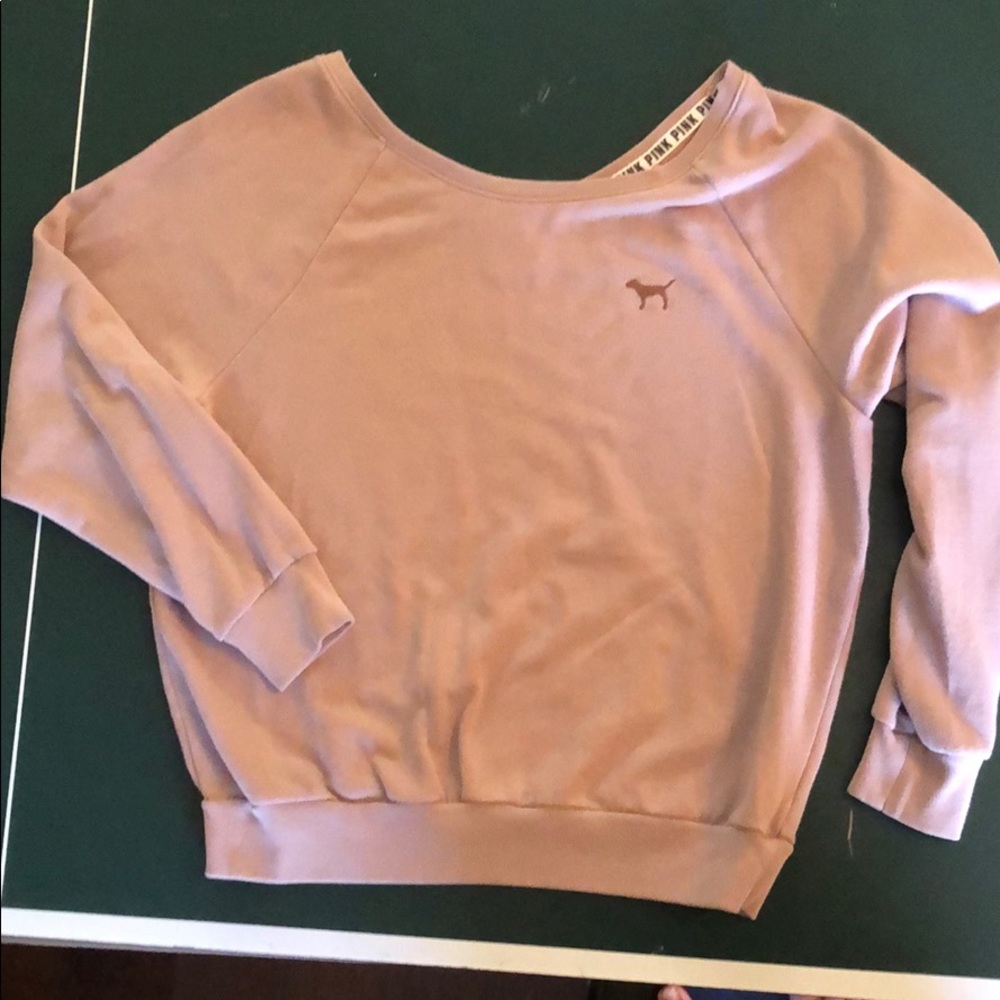 “Pink” blush colored sweatshirt
